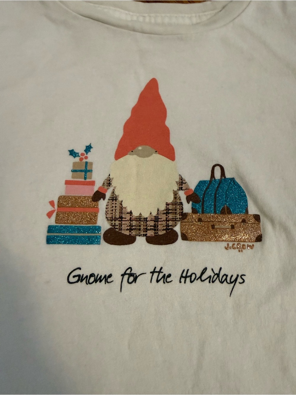 Crewcuts Girls Gnome for the Holidays Long Sleeve T Shirt Size XS (4-5) - Picture 2 of 7